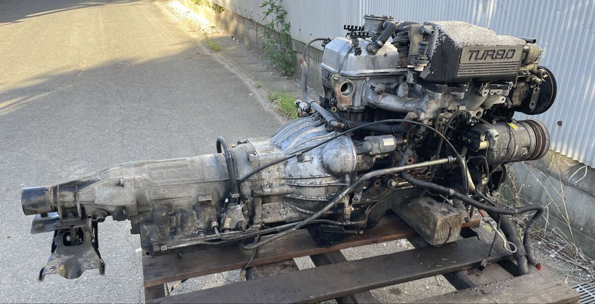 ピアッツァ E-JR120 エンジン 4ZC1-S いすゞ ターボ エンジン型式 4ZC1 ミッション A/T 部品取り  AT拍卖