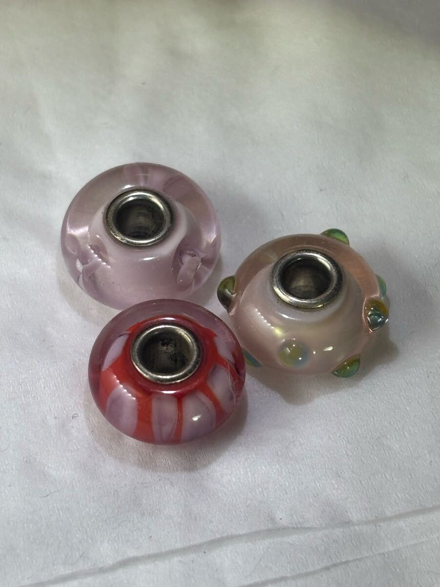 トロールビーズ trollbeads ネックレス 腕輪 ブレスレット シルバー925 silver チャーム リタイヤード さくら フラワー ピンク系 まとめて拍卖