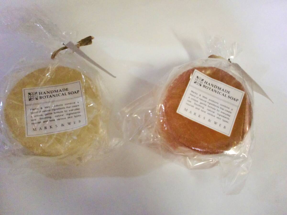 MARKS&WEBハンドメイドボタニカルソープ石2個オリーブスクワラン/ハチミツ★コットン100%ふんわりタオル生地サウナハットサウナ帽子拍卖