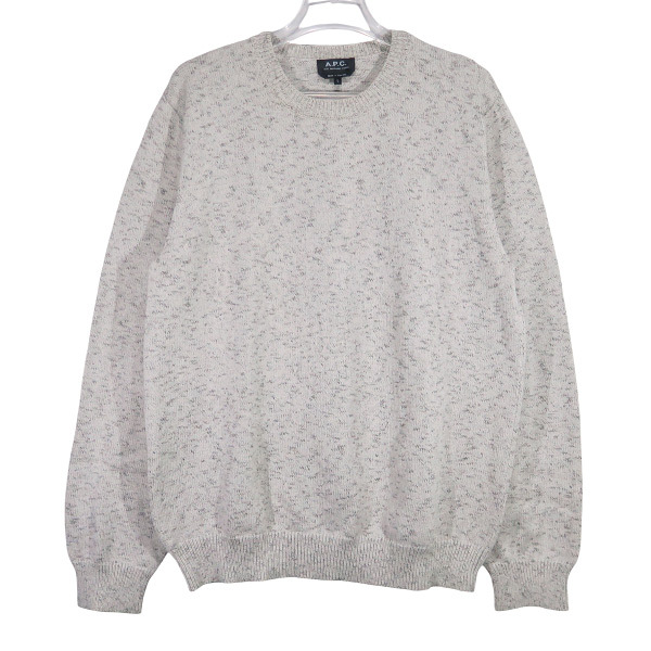 A.P.C. アーペーセー クルーネックコットンニット 24233-1-83591 トップス セーター サイズL グレー Julz拍卖