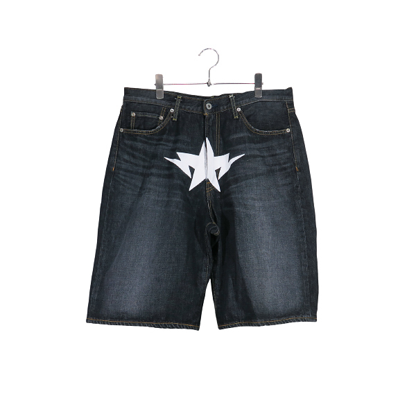 A BATHING APE ア ベイシング エイプ TWIN STA RELAXED FIT DENIM SHORTS リラックス フィット デニム ショーツ ハーフ パンツ Julk拍卖