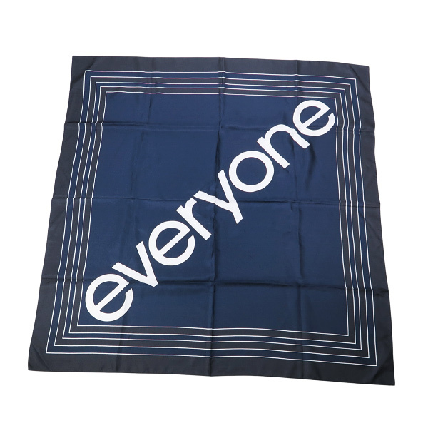 everyone エブリワン CLASSIC SILK SCARF EV25-ACC38 クラシック シルク スカーフ ショール グッズ 小物 ネイビー Julk拍卖