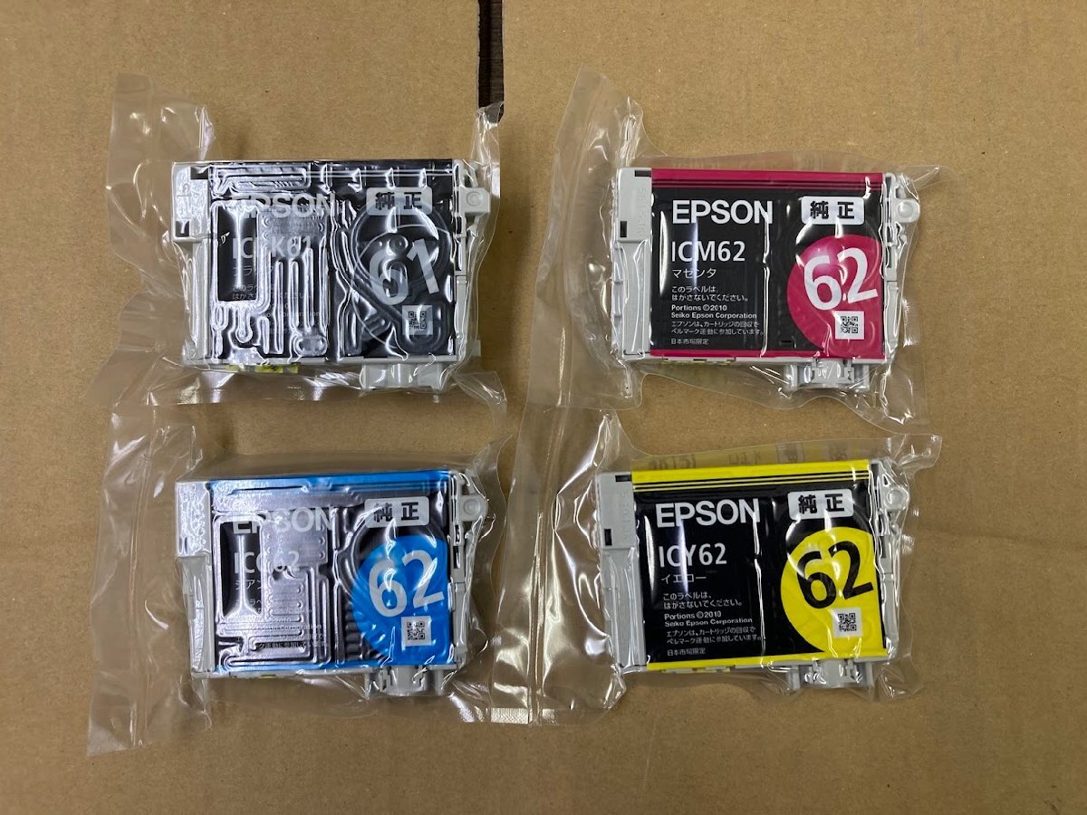 ◎アウトレット新品未使用純正品 エプソン【EPSON インクカートリッジ IC4CL6162 4色パック 外箱なし】◎2507281拍卖