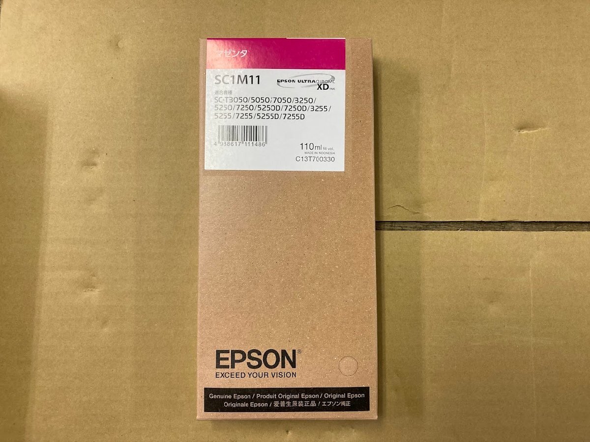 ◎アウトレット新品未使用純正品 エプソン 【EPSON インクカートリッジ SC1M11 マゼンタ 110ml】◎2507281拍卖