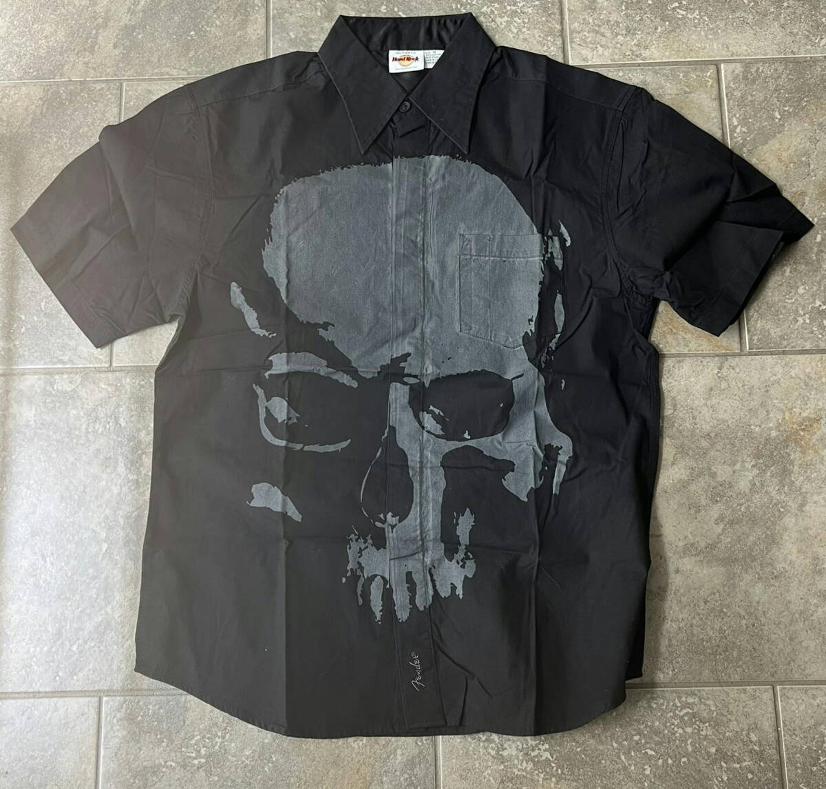 ハードロックカフェ フェンダー コラボ シャツ スカル柄拍卖
