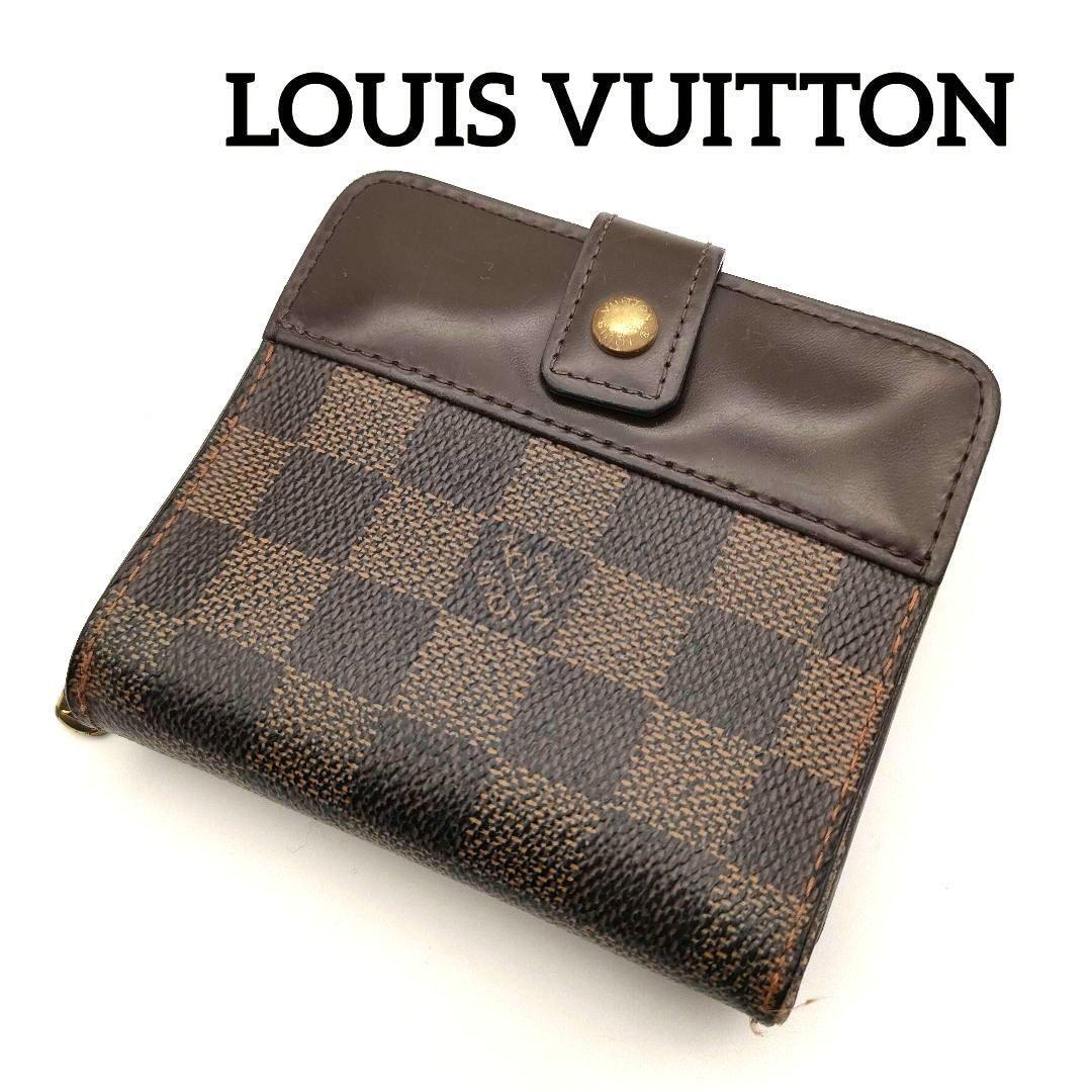LOUIS VUITTON ルイヴィトン 二つ折り財布 ダミエ コンパクト拍卖