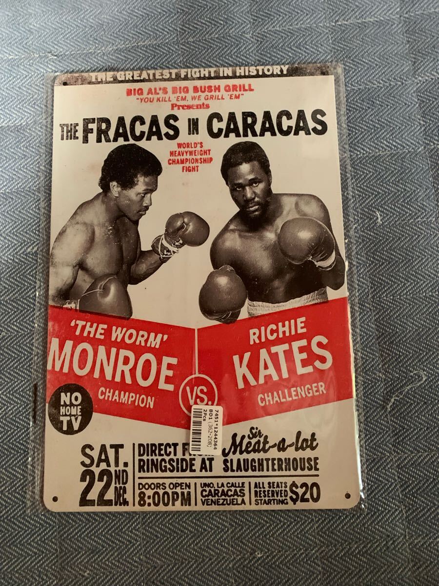 ブリキ看板 ヴィンテージ インテリア 雑貨 看板 メタル プレート 車庫 サインボード アメリカン雑貨 ボクシング 拍卖