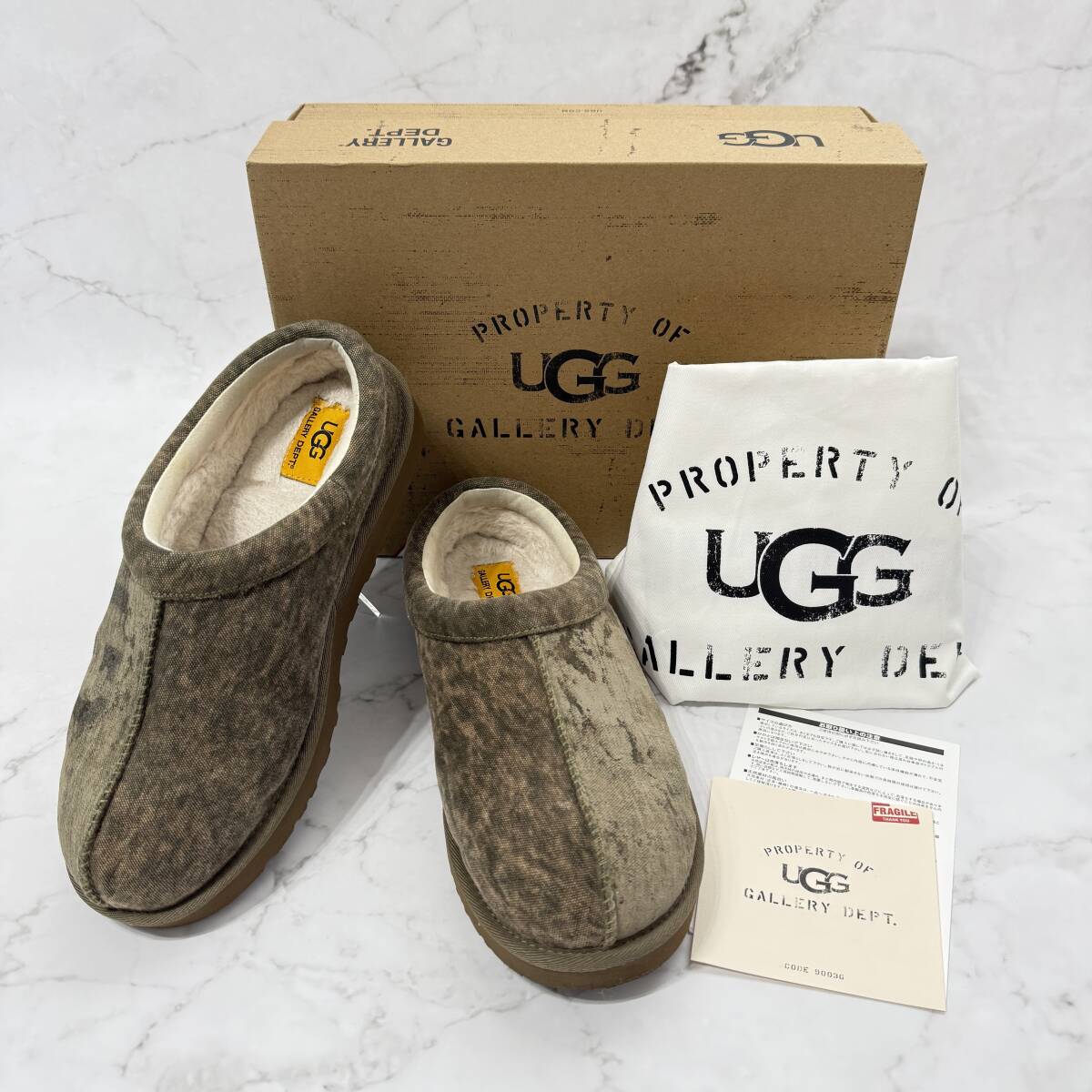 【美品】 UGG アグGALLERY DEPT. ギャラリーデプト CANVAS TASMAN キャンバス タスマン 27cm拍卖