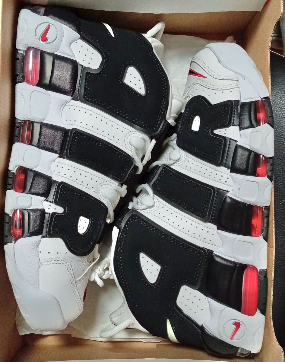 26.5cm US8.5 AIR MORE UPTEMPO ゼブラ BLACK White ZEBRA モアテン ナイキ エアモアアップテンポ NIKE 414962-105 箱に多少傷みあり拍卖