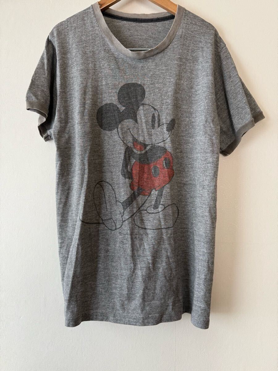 ミッキーマウス Tシャツ グレー ヴィンテージ拍卖