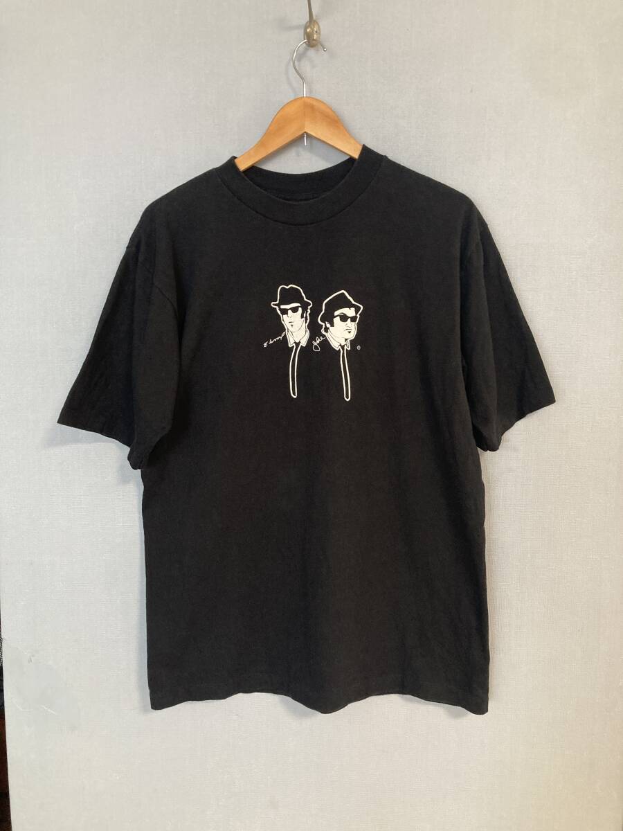 ★美中古 90s ビンテージ Blues Brothers ブルースブラザーズ Tシャツ USA製 L ブラック ムービー ミュージック バンドT シングルステッチ拍卖