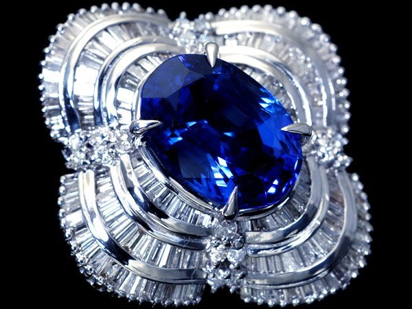 【ジュエリー極】極上品!極上天然特大タンザナイト7.40ct&上質天然ダイヤモンド3.73ct 超高級Pt900リング h7322vgz【送料無料】拍卖
