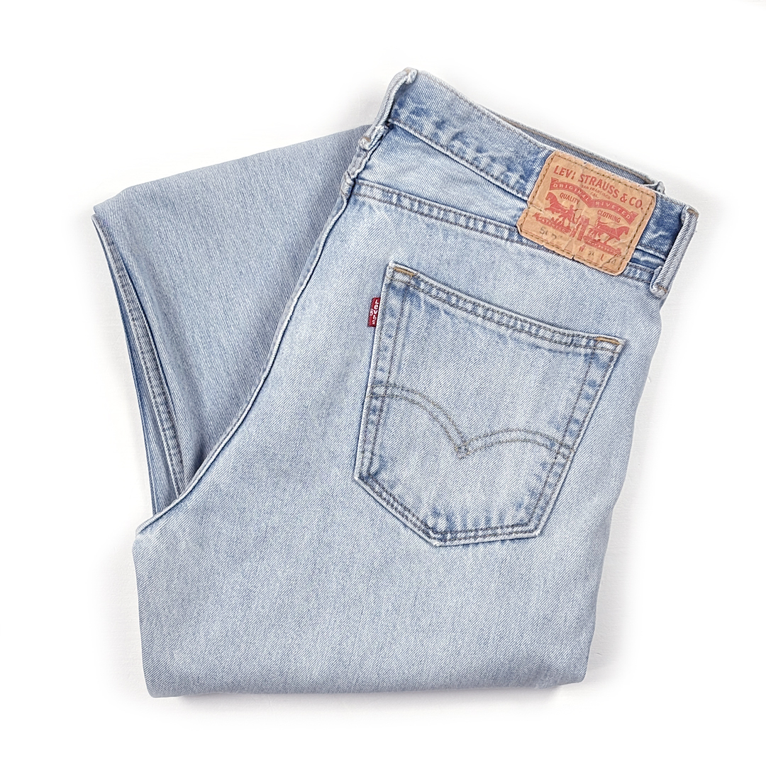 【送料無料】リーバイス 505 ストレート アイスブルー ペンキ ジッパー ジーンズ W34 Levis 古着 @EA9154拍卖