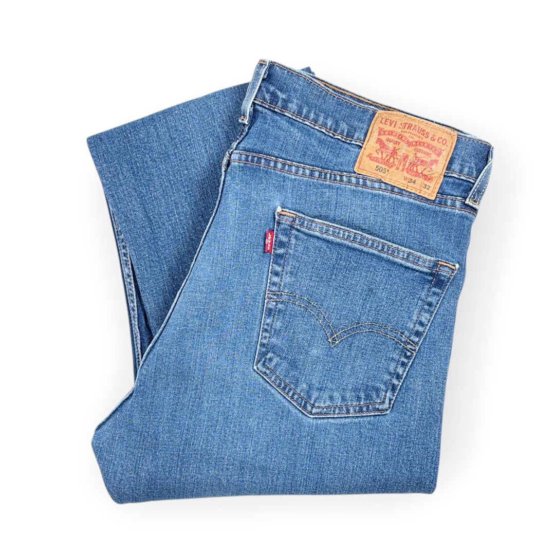 【送料無料】リーバイス 505 ストレート ストレッチ ジッパー ジーンズ W34 Levis 古着 @EA9175拍卖