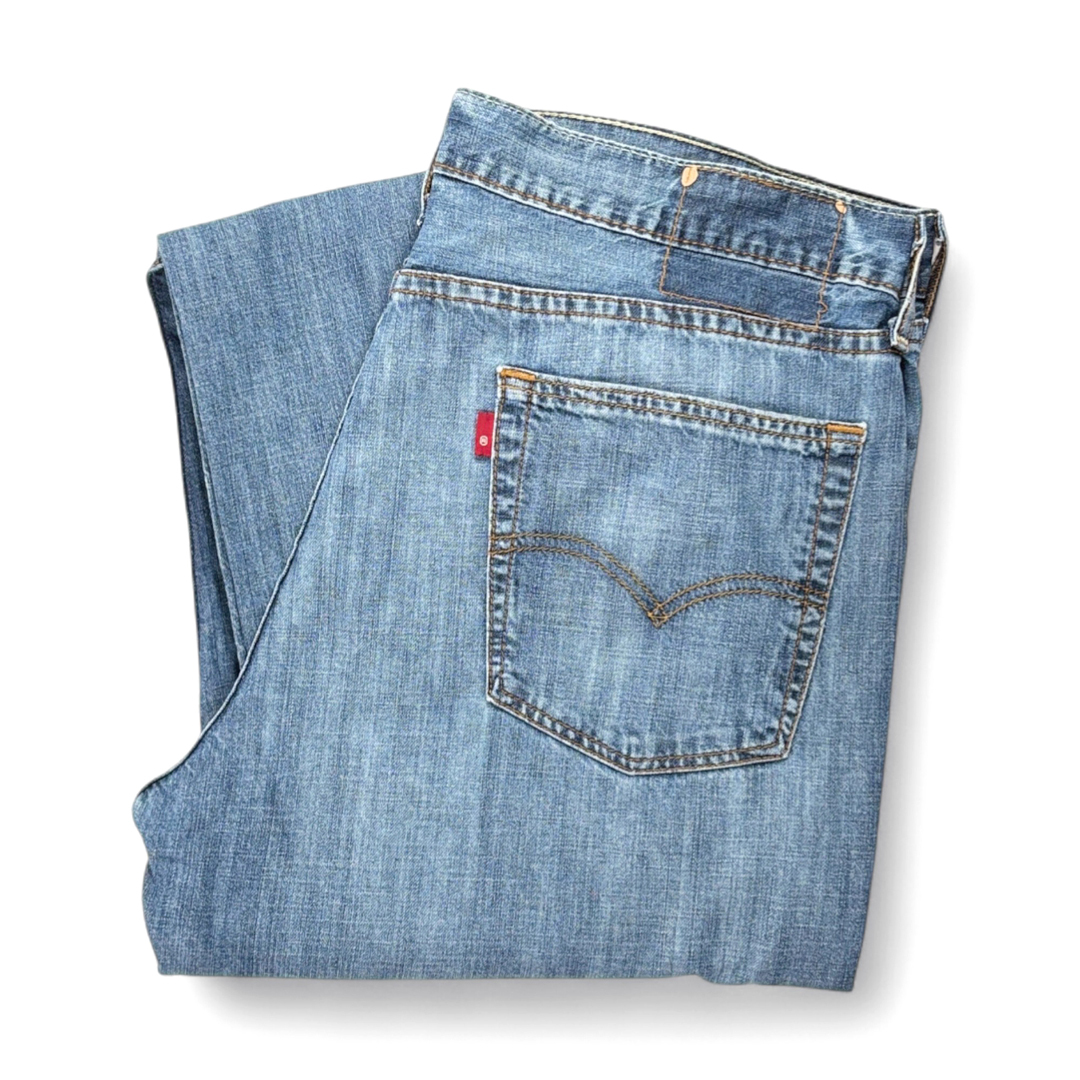 【送料無料】 リーバイス 514 ローライズ ストレート 縦落ち ストレッチ ヒゲ ライトブルー ジーンズ W36 Levis 古着 @EA9194拍卖