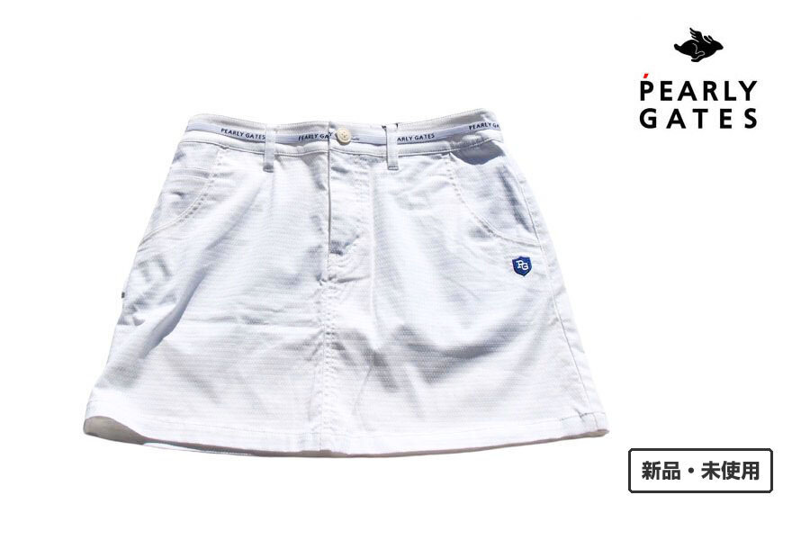 送料無料★新品|未使用|パーリーゲイツ|pearly gates|プラスクール5ポケットストレッチスカート|BIG千鳥柄|1|WH拍卖