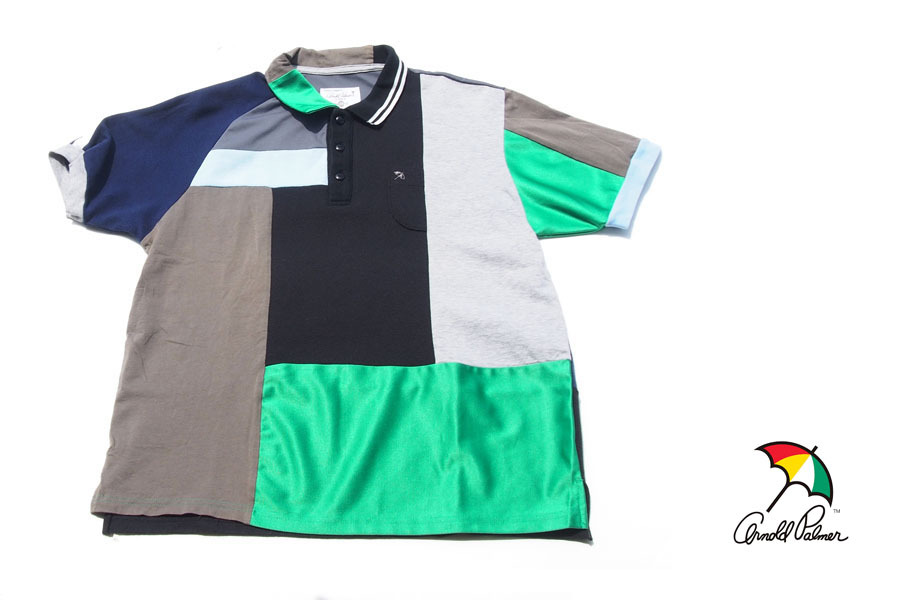 送料無料★【中古】アーノルドパーマー|Arnold Palmer GOLF|マルチカラー半袖ポロシャツ|CLASSIC STYLE|メンズ|2拍卖