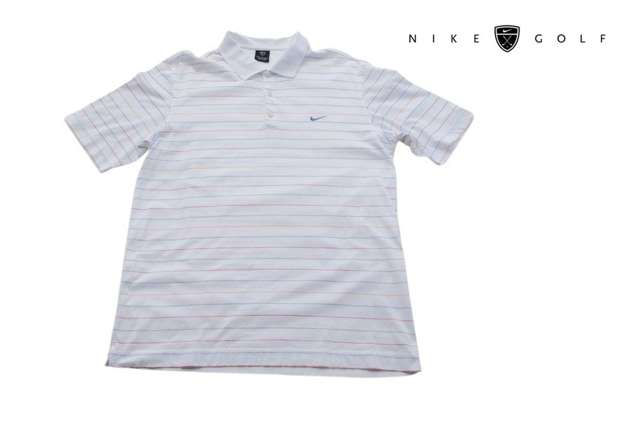 送料無料★【中古】ナイキ ゴルフ|Nike|マルチボーダーコットン半袖ポロシャツ|メンズゴルフウェア|XL拍卖
