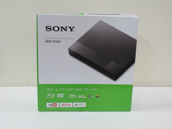 【未開封】SONY ソニー BDP-S1500 Blu-ray DVD プレイヤー ブラック拍卖