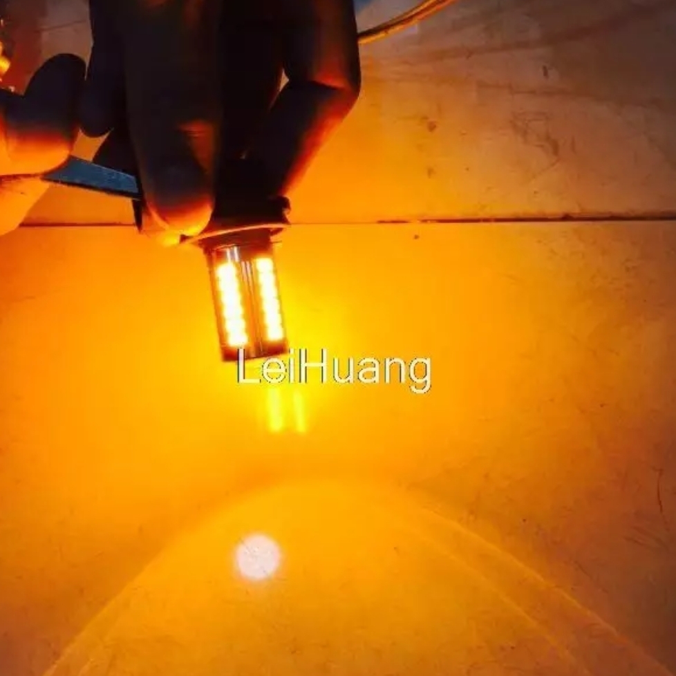 s25 ledバルブ ba15s 180度平行ピン アンバー 二個セット 12v拍卖