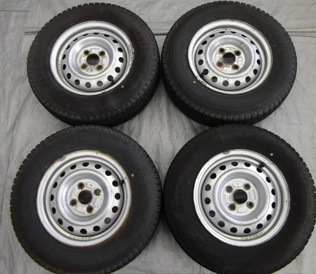 ☆●2506-BM7LL NCP5# プロボックス サクシード 純正スチール 鉄ホイール 5J 13in +39 PCD100 BLIZZAK VL1 165R13 LT 6PR 4本セット拍卖