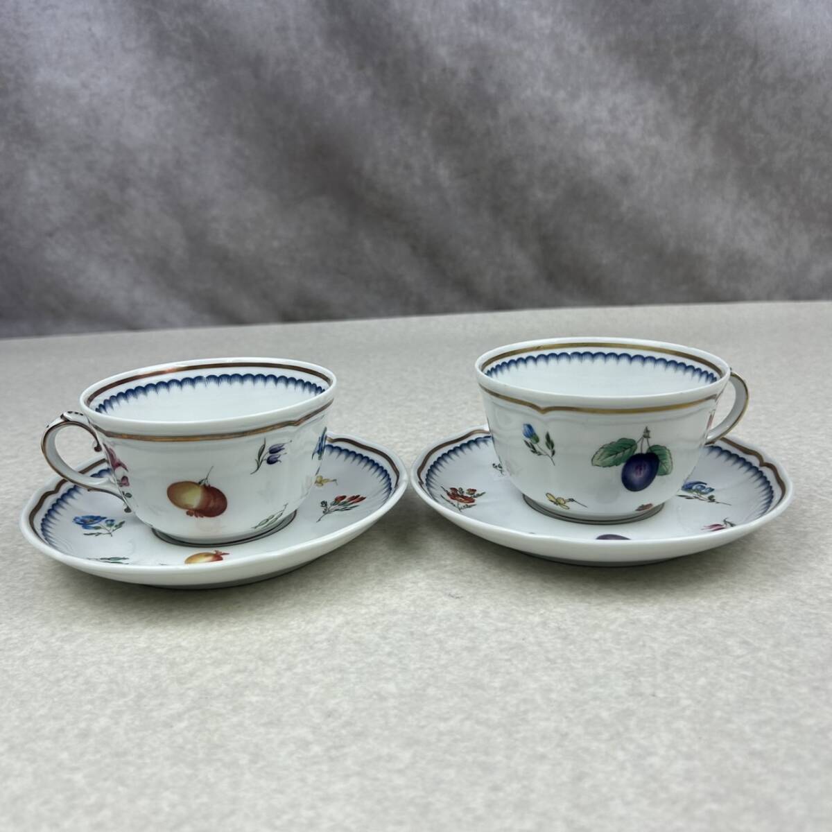 【Richard Ginori】リチャードジノリ カップ&ソーサー イタリアンフルーツ MANIFATTURA DI DOCCIA 2客セット 西洋陶器拍卖