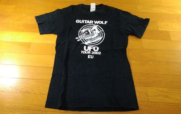 Guitar Wolf ギターウルフ UFO TOUR 2002 EU Tシャツ SIZE:S 黒 送料215円~拍卖