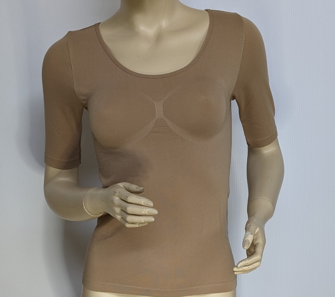 加圧インナー 2枚組 サポート 半袖 3D立体 マジックモダール 黒と黒 L(0)拍卖