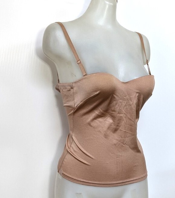 ワイヤーブラ付き ャミソール D70 モカ レディース 後ろカギフォック パーティ 202501拍卖