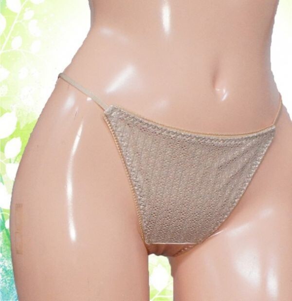 Tバック タンガー ベージュ 前レース裏打あり 日本製 20250406a拍卖