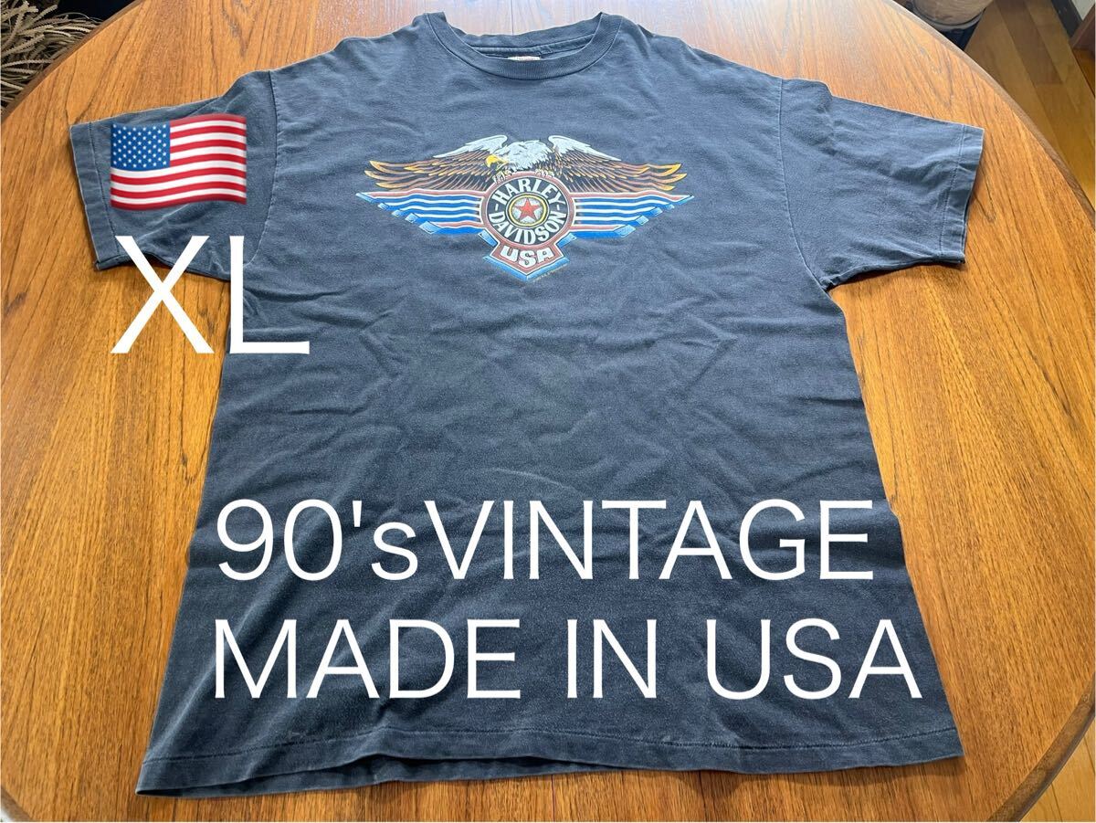 USA製!90's Harley Davidson Tシャツ ハーレー アメリカ製 MADE IN USA ヴィンテージ 拍卖