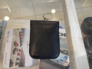 ■②良品! ポルシェクラシックキーケース 黒 キーチェーン/ポルシェマーク付き拍卖
