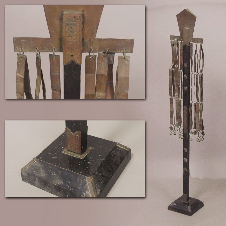 《源》【即決・送料無料】時代物 神具 金幣 釣下げ型 総高92cm/箱付 神具 お祓い拍卖