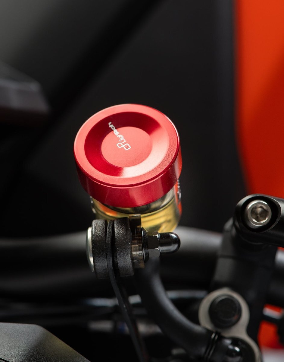 【国内在庫】LIGHTECH ライテック リアブレーキ / クラッチ用 フルードタンクキャップ レッド ハイパーモタード パニガーレ デューク 他 ★拍卖