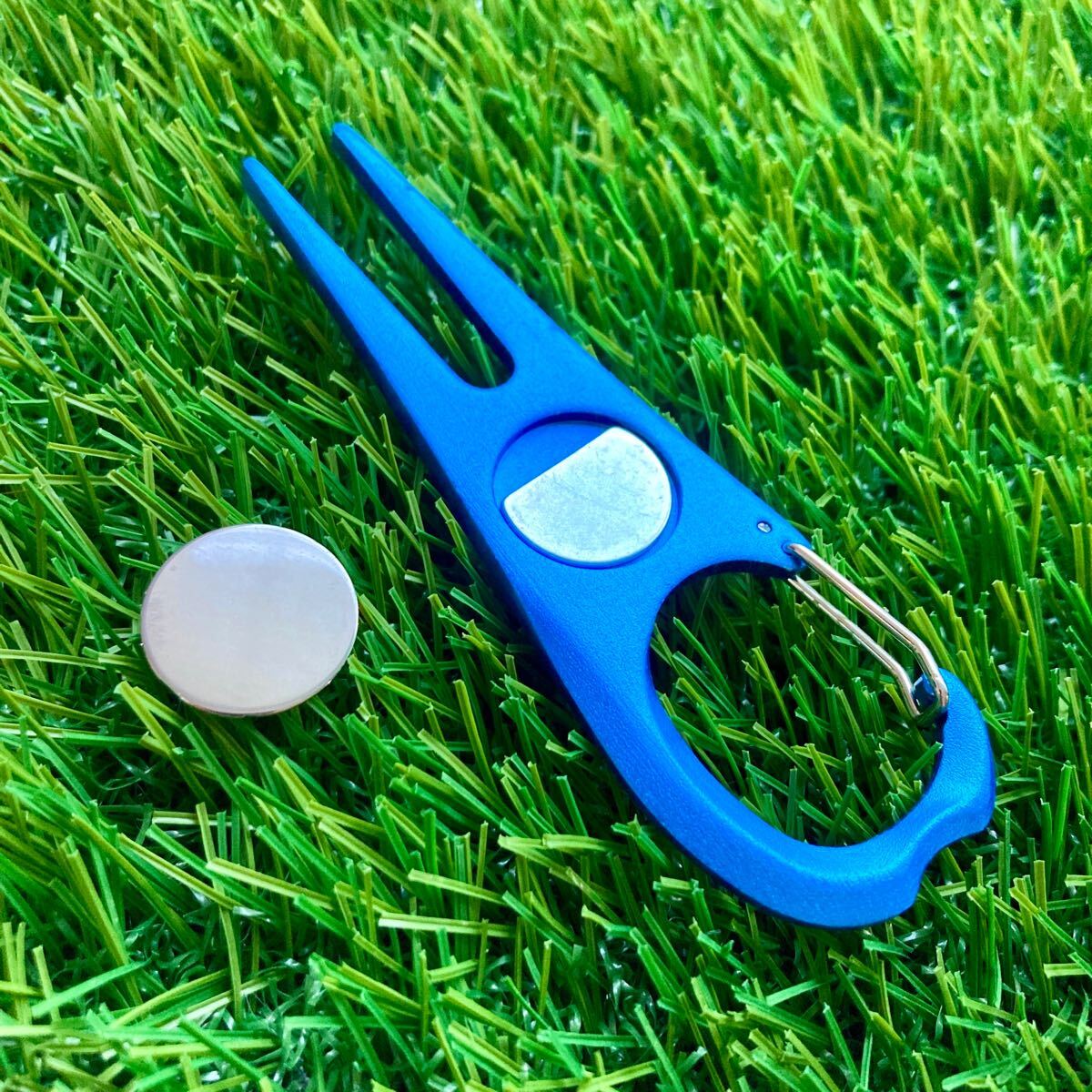 グリーンフォーク ブルー マーカー&カラビナフック付 グリーンフォーク拍卖