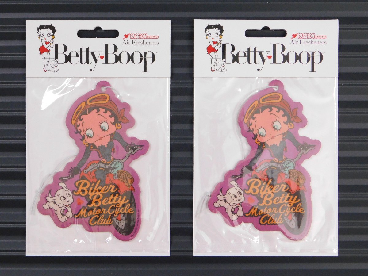 ◆送料\185【Betty Boop・ベティちゃん】※《エアーフレッシュナー2枚 / パッション》 品番BT-BIKER AIR FRESHENER アメリカン雑貨拍卖