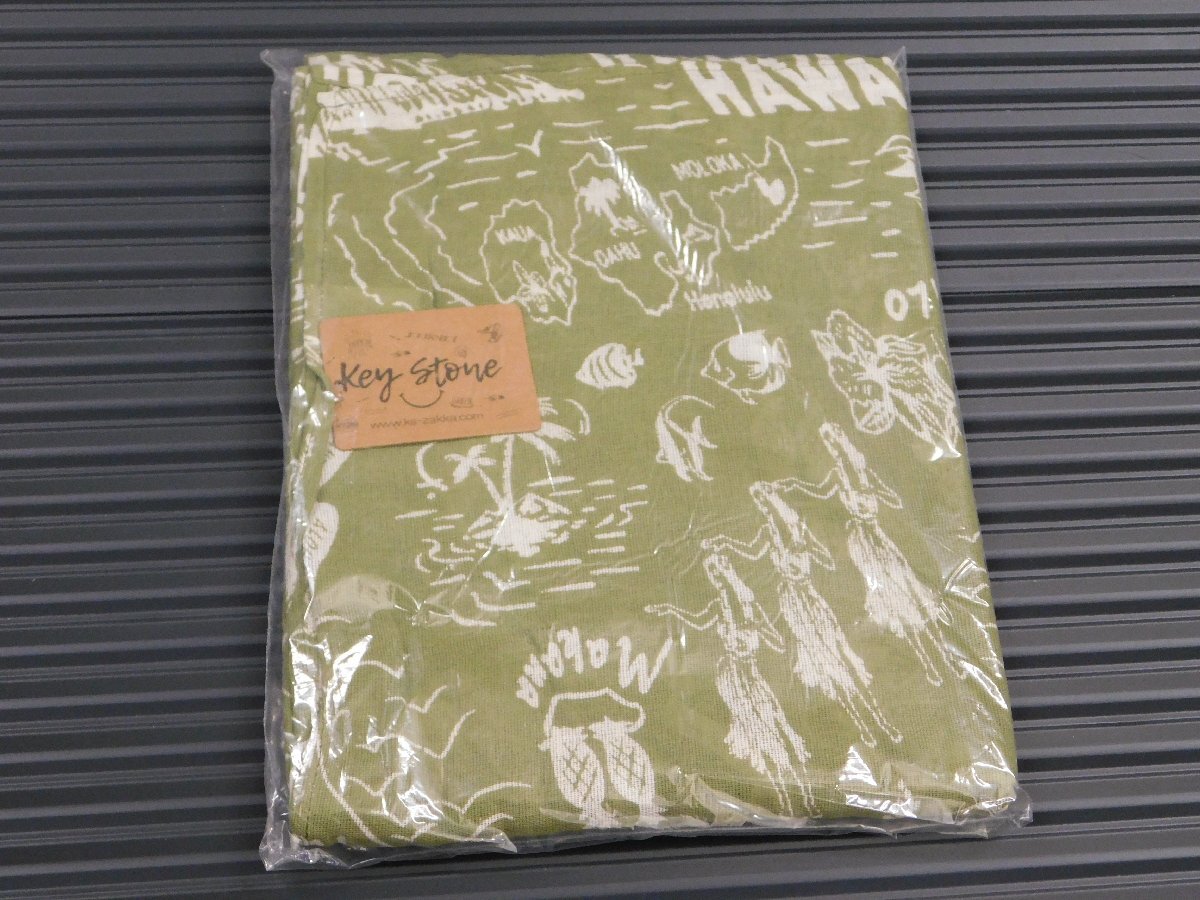 【ヴィンテージアロハ マルチカバー / オリーブ】※《KEY STONE・キーストーン》 1500×2250mm マルチクロス ハワイ拍卖