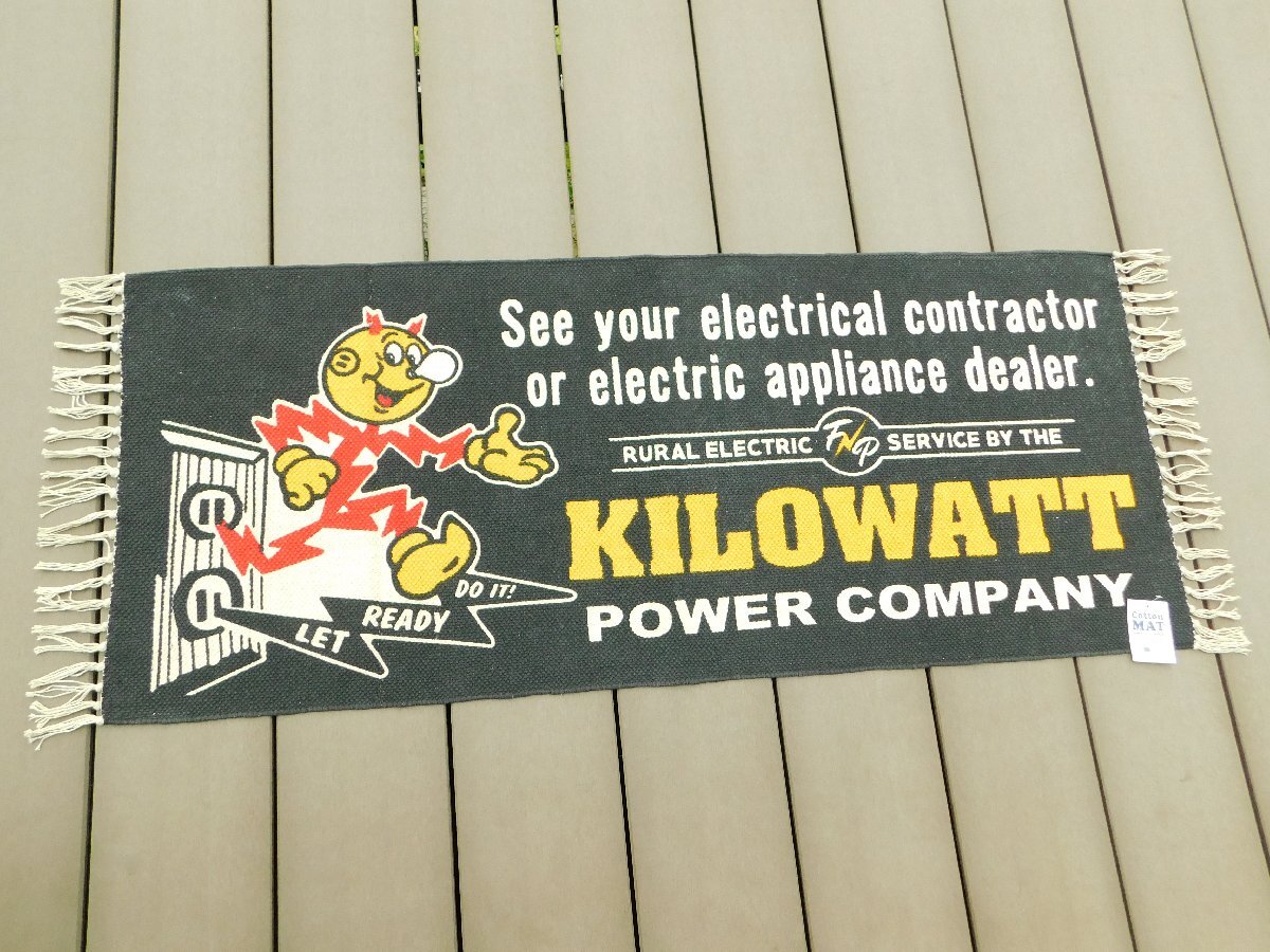 【FEPC・レディキロワット】※《ロングコットンマット・500×1200mm / KILOWATT》 アメリカン雑貨 優しい肌触り拍卖