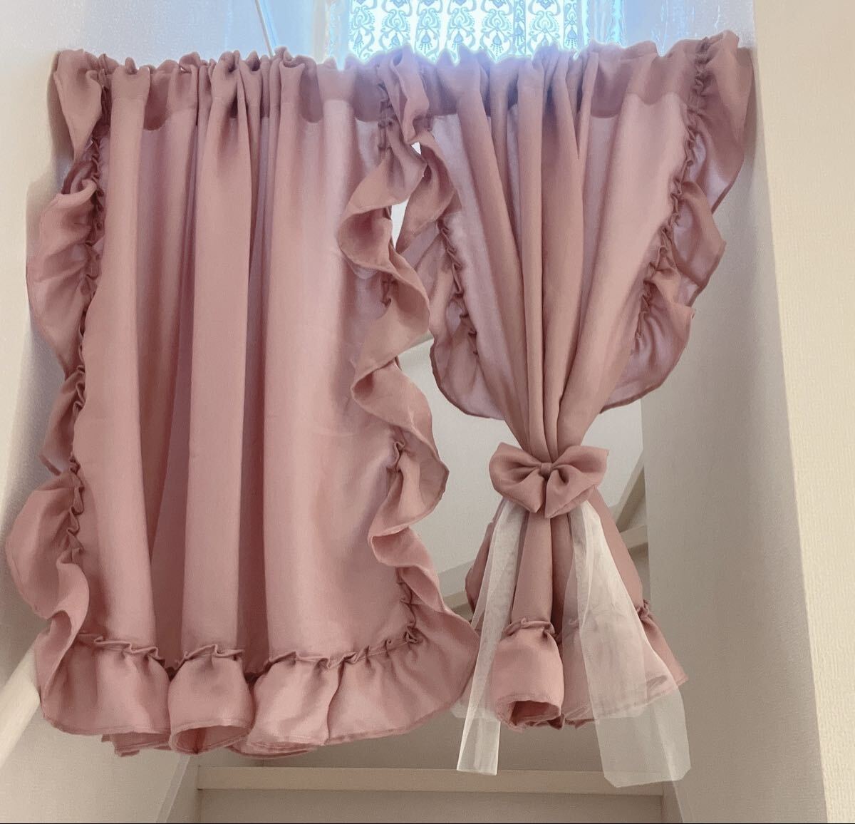 のれん 可愛い カフェカーテン おしゃれ 遮光 既成 目隠し レースカーテン 遮像 UVカット拍卖