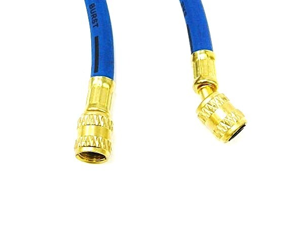 【クリックポスト選択のみ送料無料】激安! R32、 R410a用 チャージングホース 青 150cm ☆全長1.5mで取り回しがラクラク!拍卖