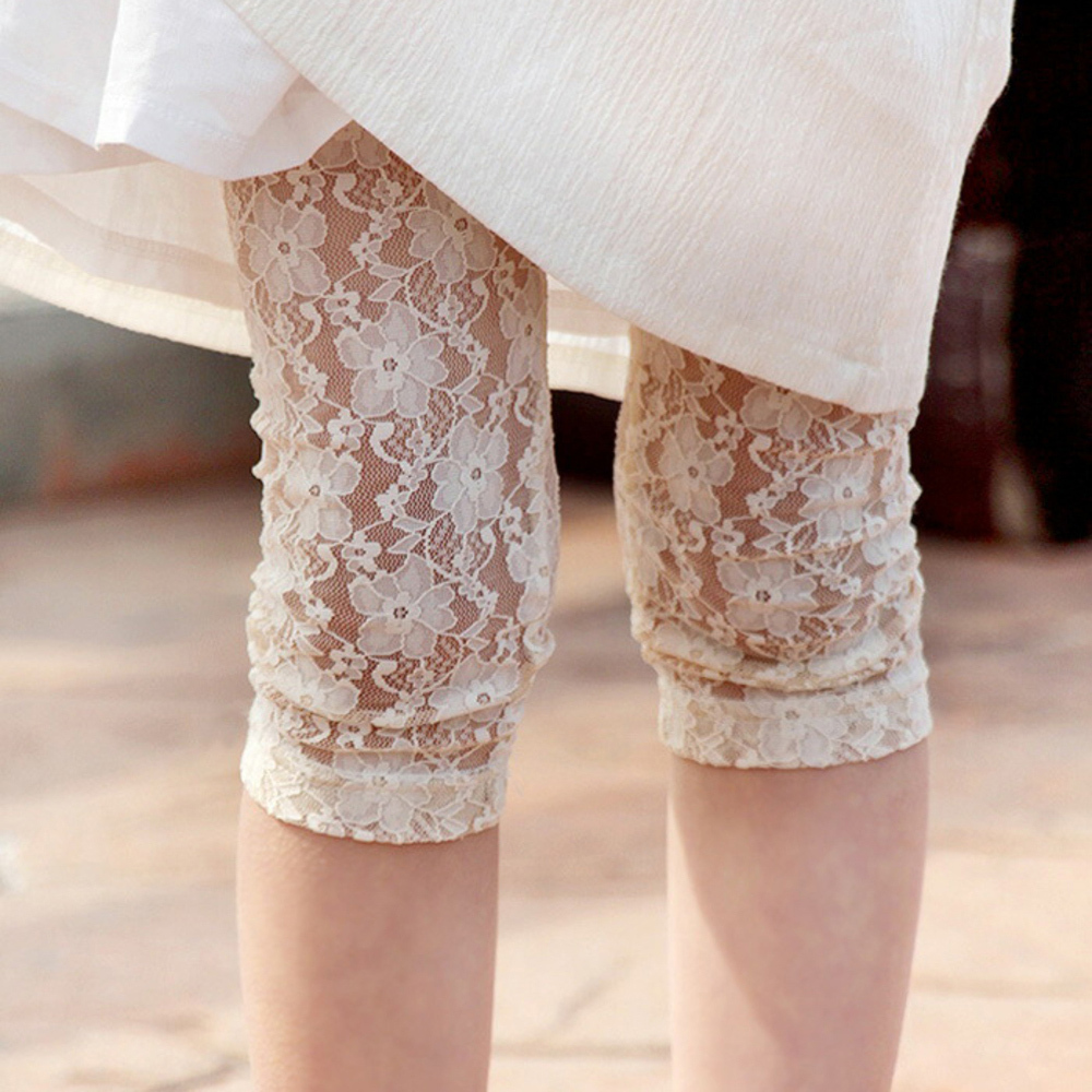 ☆ ベージュ ☆ 110cm ☆ グレーン総レースレギンス Rora レギンス キッズ ローラ スパッツ グレーン 総レース 7分丈 七分丈 ナチュラル拍卖