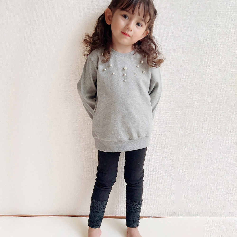 ☆ ブラック ☆ 150cm ☆ ヴィクトリアンレギンス 女の子 キッズ レギンス かわいい スパッツ 74012402 パンツ 春 夏 秋 冬 シンプル拍卖