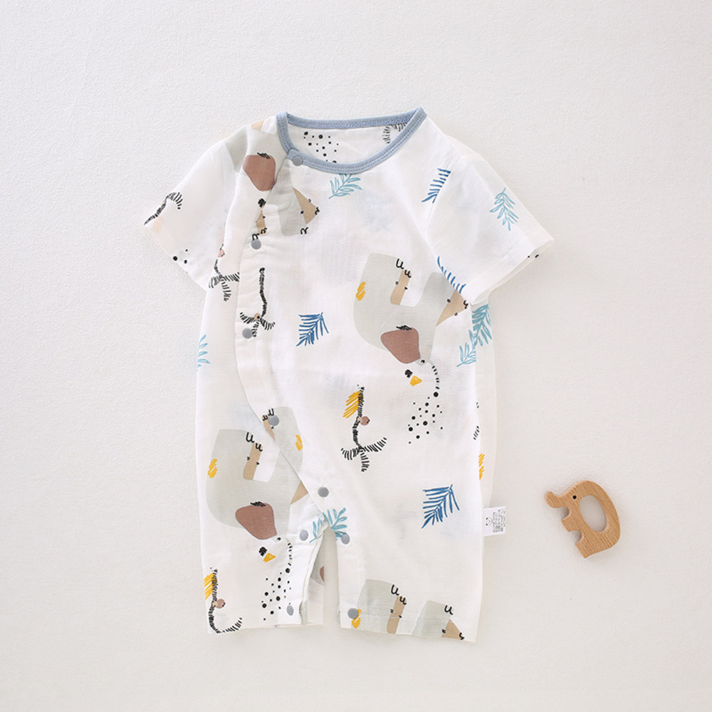 ☆ 7.象 ☆ 90cm ☆ ベビーロンパース ロンパース ベビー パジャマ カバーオール ベビー服 ショートオール 半袖 かわいい 可愛い 新生児 柄拍卖