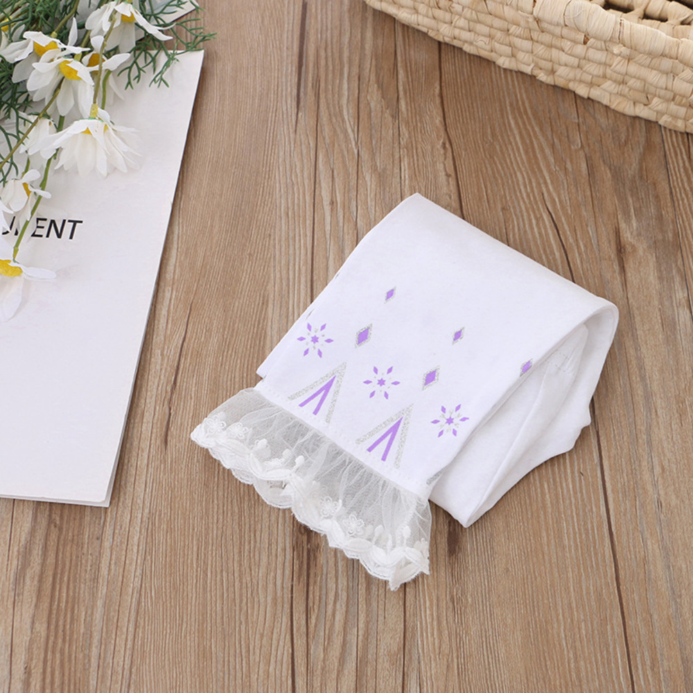 ☆ ホワイト ☆ 140cm ☆ レギンス レース プリンセス キッズ レース レギンス スパッツ レース 女の子 レギンスパンツ パンツ拍卖