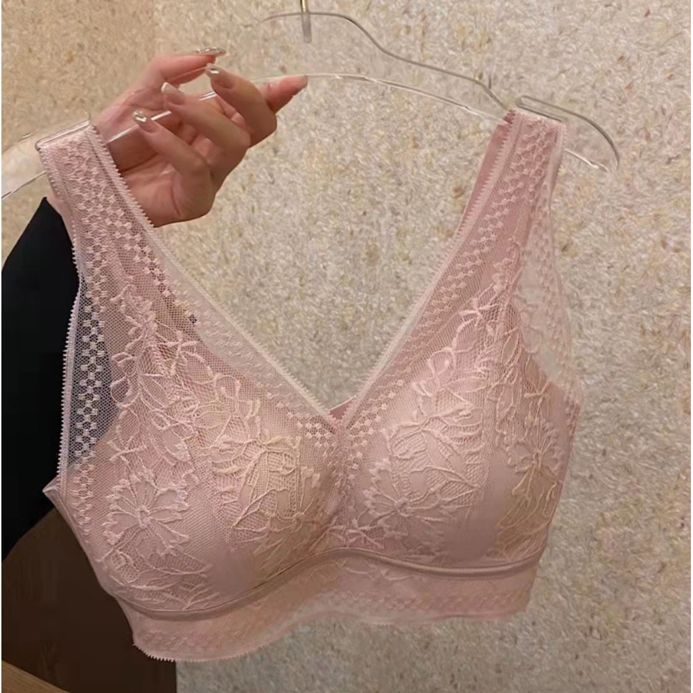 ☆ ライトピンク ☆ サイズL ☆ シームレスブラ ノンワイヤー ブラ ブラジャー シームレス 3/4カップブラジャー シームレスブラジャー拍卖