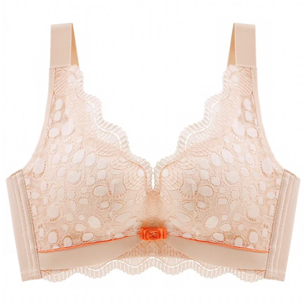 ☆ ライトピンク ☆ 32/70AB ☆ ブラジャー ノンワイヤー ブラジャー ノンワイヤー 下着 インナー 3/4カップブラ ノンワイヤーブラジャー拍卖