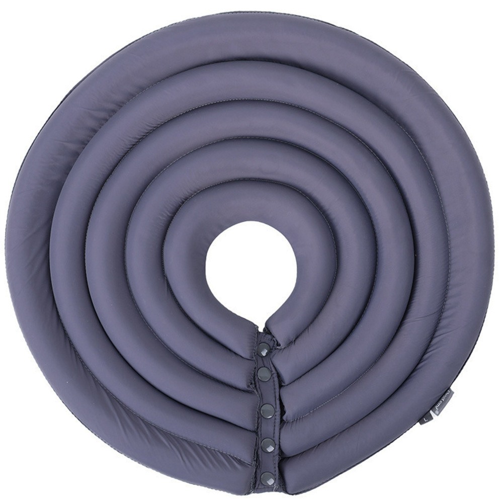 ☆ グレー ☆ Lサイズ ☆ エリザベスカラー pd60007 エリザベスカラー ソフト 犬 猫 ペット 傷舐め防止 術後 クッション ドーナツ 傷口保護拍卖