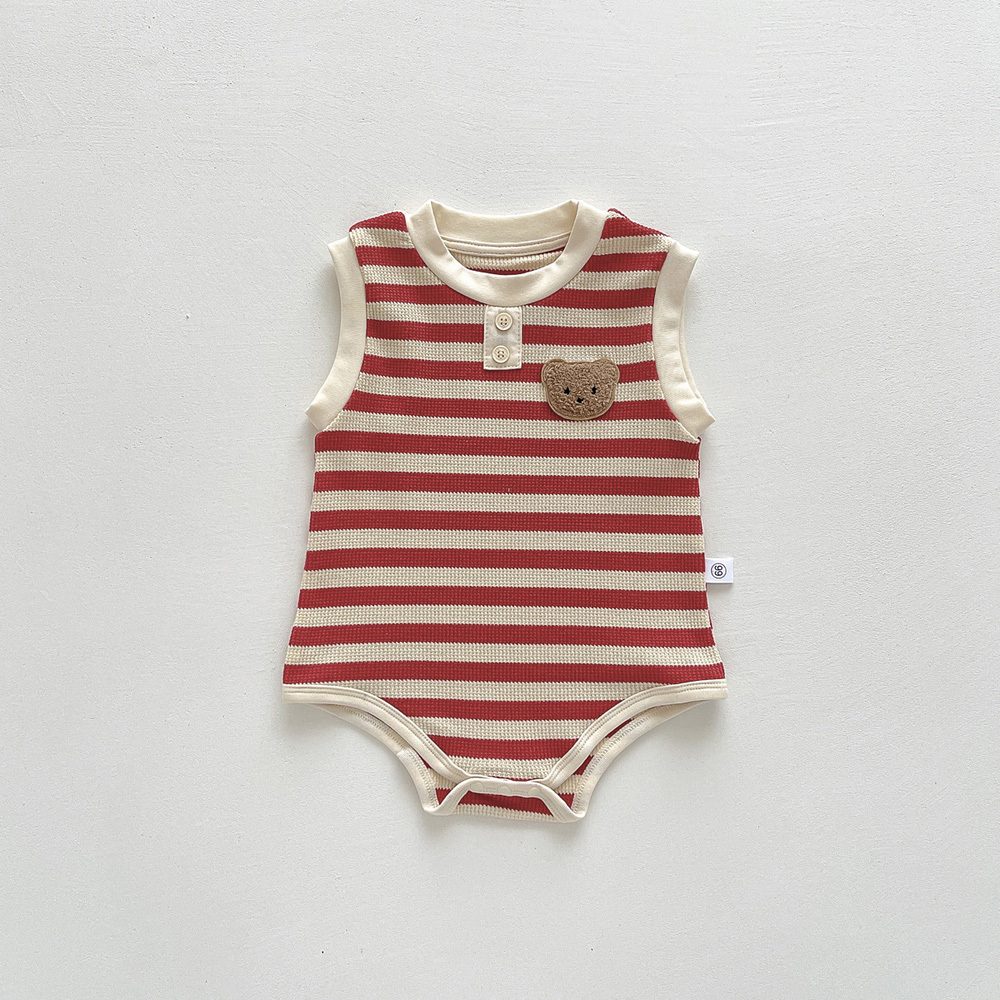 ☆ レッド ☆ 90cm ☆ ワッフルロンパース ロンパース ポコポコ 長袖 ベビー ワッフルロンパース ベビー服 子供服 ポップコーン ゆったり拍卖