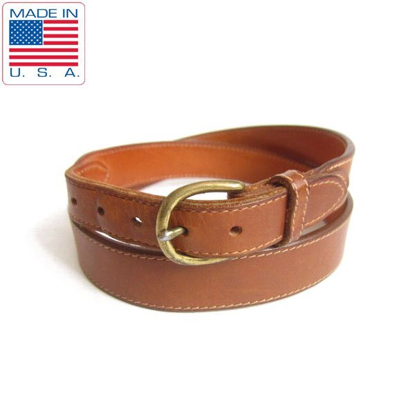 USA製/COLE HAAN/コールハーン/グレイン レザー/ベルト/茶系【36~39インチ】メンズ/D133-51-0005ZV拍卖
