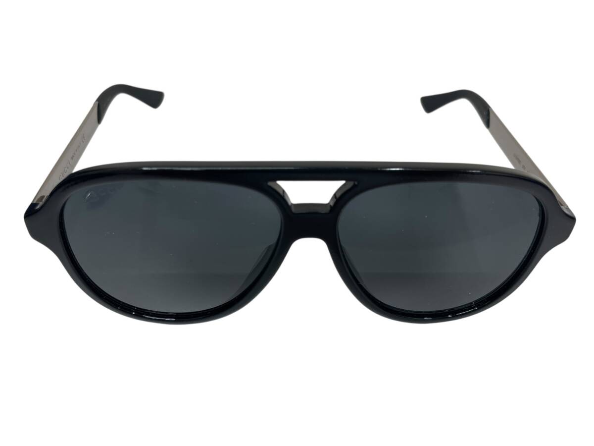 GUCCI (グッチ) サングラス イタリア製 ティアドロップ ダブルブリッジ ケース付 GG0688S 001 59 ブラック ブランド/045拍卖